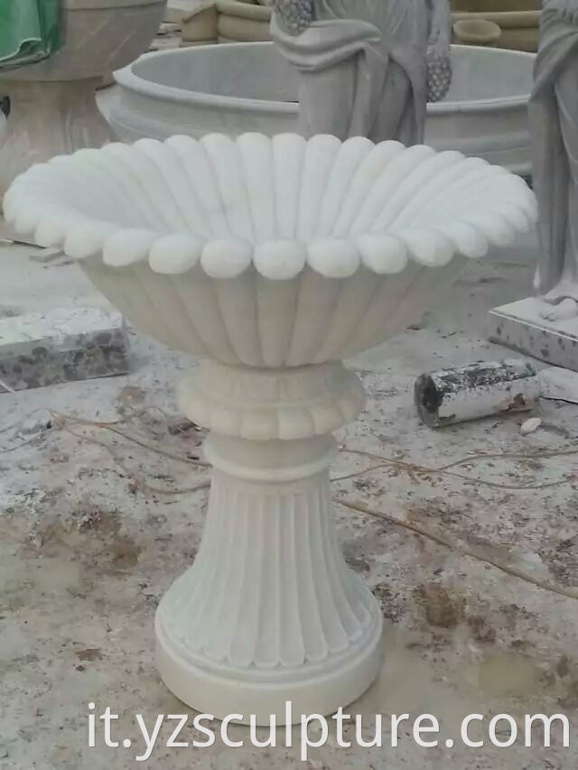 marble flower pot